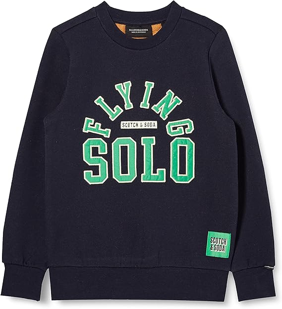 scotch &amp; soda embro artwork double faced sweat,contains